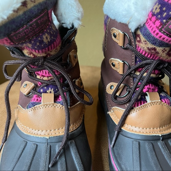 London Fog Tottenham Winter Boots Size 4 - Picture 2 of 8